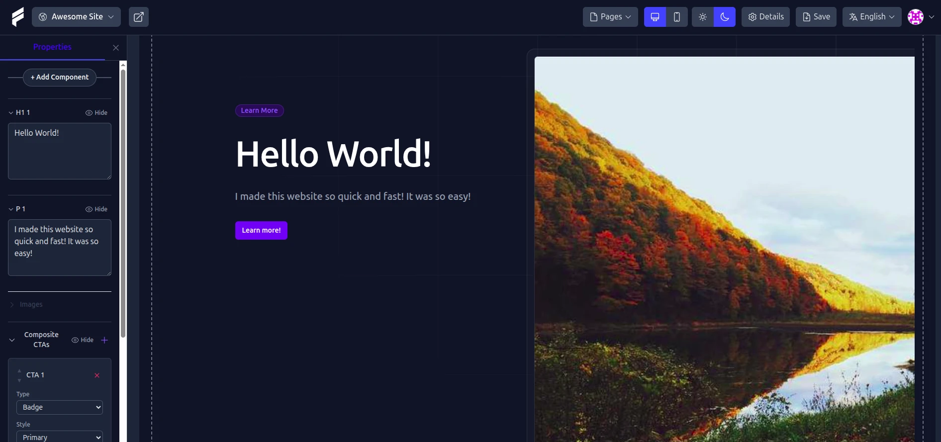 FamousTitle editor interface